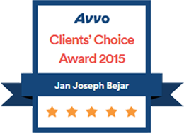 Avvo Client's Choice Award 2015 Jan Joseph Bejar 5 Star  